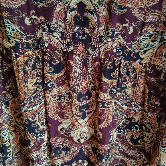 J Jill Paisley Tunic Blouse Top Lightweight Long Sleeve Travel Office - Picture 9 of 14